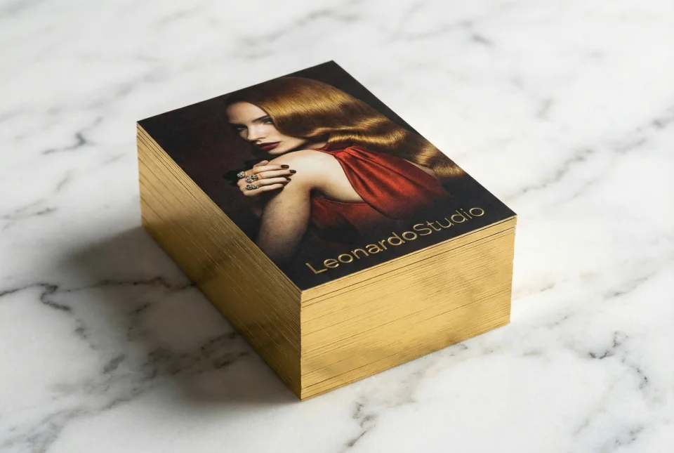 Modern full colour business cards with premium value print quality