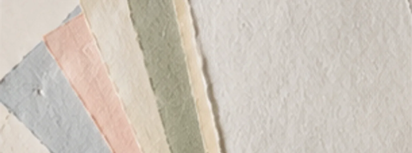 Handmade paper sample pack with soft color sheets