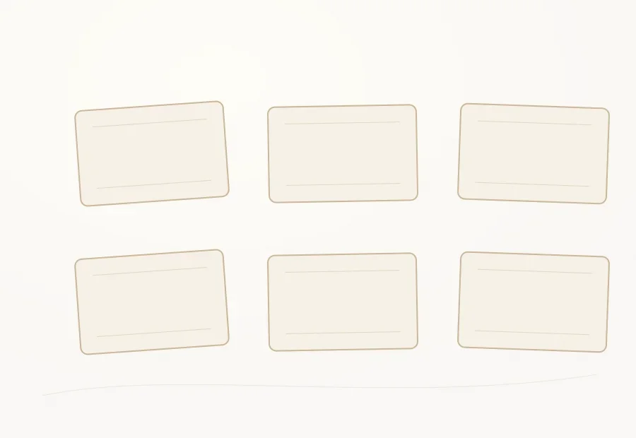 Deckle edge name cards with gold calligraphy